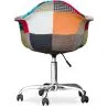 Bürostuhl mit Armlehnen - Schreibtischstuhl mit Rollen - Bezogen mit Patchwork - Ray image 7