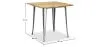 Industrieller quadratischer Esstisch - Holz und Metall - Stylix image 7
