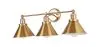 Vintage Goldene Wandleuchte - 3 Lampen - Remir image 7