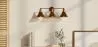 Vintage Goldene Wandleuchte - 3 Lampen - Remir image 7