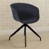 Bürostuhl mit Armlehnen - Schwarzer Design-Schreibtischstuhl - Jodie image 7