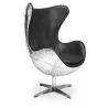 Design-Sessel mit Armlehnen - Ei-Design - Leder und Metall - Cocoon image 7