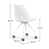 Bürostuhl mit Rädern - Weißer Schreibtischstuhl - Canva image 7