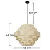Holz-Deckenlampe - Pendelleuchte im Boho-Bali-Design - Aura image 7