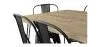 Pack Esstisch - Industriedesign 150cm + 6er-Pack Esszimmerstühle - Industriedesign - Hairpin Stylix image 7