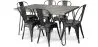 Pack Esstisch - Industriedesign 150cm + 6er Pack Esszimmerstühle - Industriedesign - Hairpin Stylix image 7
