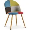 Gepolsterter Esszimmerstuhl mit Patchwork - Skandinavischer Stil - Simona image 7