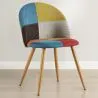 Gepolsterter Esszimmerstuhl mit Patchwork - Skandinavischer Stil - Simona image 7