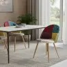 Gepolsterter Esszimmerstuhl mit Patchwork - Skandinavischer Stil - Ray image 7
