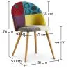 Gepolsterter Esszimmerstuhl mit Patchwork - Skandinavischer Stil - Ray image 7
