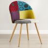Gepolsterter Esszimmerstuhl mit Patchwork - Skandinavischer Stil - Ray image 7