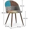 Gepolsterter Esszimmerstuhl mit Patchwork - Skandinavischer Stil - Patty image 7