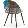 Gepolsterter Esszimmerstuhl mit Patchwork - Skandinavischer Stil - Patty image 7