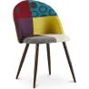 Gepolsterter Esszimmerstuhl mit Patchwork - Skandinavischer Stil - Ray image 7