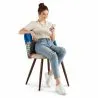 Gepolsterter Esszimmerstuhl mit Patchwork - Skandinavischer Stil - Pixi image 7