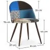 Gepolsterter Esszimmerstuhl mit Patchwork - Skandinavischer Stil - Pixi image 7