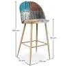 Gepolsterter Hocker im Patchwork-Stil - Skandinavischer Stil - Evelyne  image 7