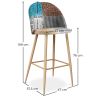 Gepolsterter Hocker im Patchwork-Stil - Skandinavischer Stil - Evelyne  image 7