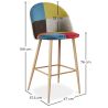 Gepolsterter Hocker im Patchwork-Stil - Skandinavischer Stil - Evelyne image 7