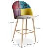Gepolsterter Hocker im Patchwork-Stil - Skandinavischer Stil - Evelyne image 7