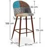 Gepolsterter Hocker im Patchwork-Stil - Skandinavischer Stil - Patty image 7
