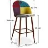 Gepolsterter Hocker im Patchwork-Stil - Skandinavischer Stil - Ray image 7