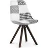 Esszimmerstuhl - gepolstert in Patchwork - Schwarz und Weiß - Denisse image 7
