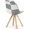 Esszimmerstuhl - gepolstert in schwarz-weißem Patchwork - Denisse image 7