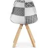 Esszimmerstuhl - gepolstert in schwarz-weißem Patchwork - Denisse image 7