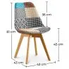 Esszimmerstuhl - Bezogen mit Patchwork - Patty image 7