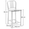 Design Barhocker mit Rückenlehne - 60cm - Jadon image 7