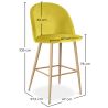Hocker gepolstert mit Samt - Skandinavisches Design - Evelyne image 7