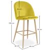 Hocker gepolstert mit Samt - Skandinavisches Design - Evelyne image 7