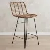 Barhocker aus Korbgeflecht mit Rückenlehne - Boho Bali Design - 75cm - Catori image 7