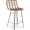 Barhocker aus Korbgeflecht mit Rückenlehne - Boho Bali Design - 75cm - Catori image 7