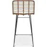 Barhocker aus Korbgeflecht mit Rückenlehne - Boho Bali Design - 75cm - Catori image 7