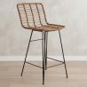 Barhocker aus Korbgeflecht mit Rückenlehne - Boho Bali Design - 75cm - Catori image 7
