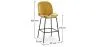 Hocker mit Rückenlehne - Samt gepolstert - Retro Design - Elias image 7