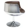Loungesessel - Design Sessel - Kunstleder und Metall - Cognac image 7