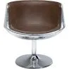 Loungesessel - Design Sessel - Kunstleder und Metall - Cognac image 7