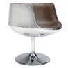 Loungesessel - Design Sessel - Kunstleder und Metall - Cognac image 7