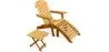 Stuhl für den Außenbereich mit Fußhocker und Tisch für den Außenbereich & Garten - Holz - Alana image 7