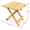 Stuhl für den Außenbereich mit Fußhocker und Tisch für den Außenbereich & Garten - Holz - Alana image 7