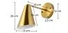  Wandleuchte - Metallkegel - Goldfarben - Livel image 7