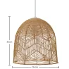Rattan-Deckenlampe - Pendelleuchte im Boho-Bali-Design - Bu image 7