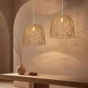 Rattan-Deckenlampe - Pendelleuchte im Boho-Bali-Design - Bu image 7
