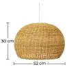 Rattan-Deckenlampe - Pendelleuchte im Boho-Bali-Design - Kim image 7