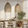 Rattan-Deckenlampe - Pendelleuchte im Boho-Bali-Design - 50cm - Puong image 7