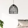 Schwarze Rattan-Deckenlampe - Boho-Bali-Design-Pendelleuchte - Le image 7