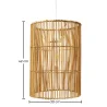 Rattan-Deckenlampe - Hängeleuchte im Boho Bali-Design - An image 7